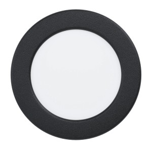 Schwarzer Eglo LED-Einbauspot Fueva 5, Ø 11,7cm, 4000K, für den Innenbereich.