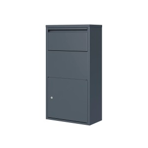 Westmann Briefkasten Pollux mit Paketbox Freistehend 22 x 44 x 82 cm Anthrazit