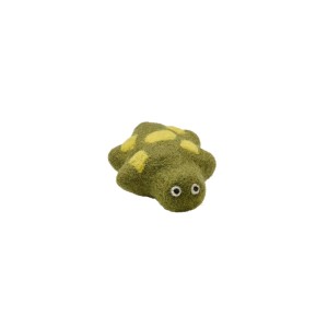 Hunter Katzenspielzeug Telde Schildkröte, grün, aus Wolle, 7 cm.