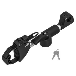 Eufab Strap-Rahmenhalter, verstellbarer Fahrradträger-Halter mit Schlüssel für Heckträger.