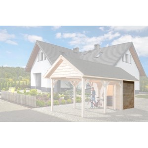 Weka Seitenwand WekaLine für Carport, naturbelassen, 28 mm, zur Gestaltung des Carports.