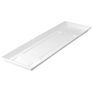 Weißer Geli Blumenkasten Untersetzer für Bewässerungskasten, ca. 60 cm.