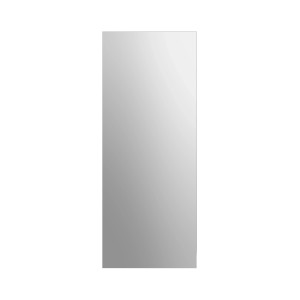 Rechteckiger, silberner Sanitärspiegel Jump, 40x100 cm, für Bad und WC.