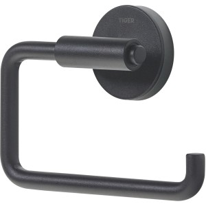 Schwenkbarer, schwarzer Tiger Toilettenpapierhalter Urban ohne Deckel.