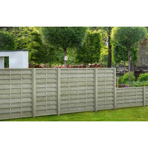 Sichtschutzzaun-Element Hamburg gerade druckimprägniert 180 cm x 100 cm