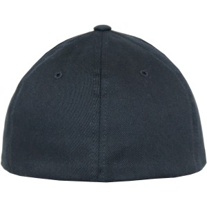 Schwarze Cat Flexfit Kappe Größe S/M für Arbeitskleidung, Rückansicht.