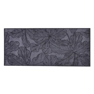 Universal Teppichläufer Floral Anthrazit, 67x150 cm, mit floralem Muster.
