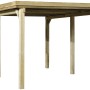 Weka Flachdach-Carport 617, Einzelcarport aus Holz ohne Dachplatten, 322x512 cm.