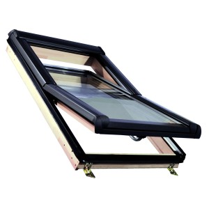 Roro Holz-Dachfenster KB5.0 VSG 114 cm x 118 cm Kiefer