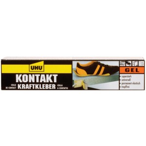 Uhu Kontakt Kraftkleber Gel, 120g Tube. Universell, tropffrei und stark für extreme Belastungen.