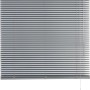 Silberne Aluminium Jalousie Burgos, 50x160 cm, für Fenster, geschlossen.