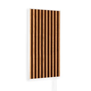 Könighaus Infrarotheizung Holzpaneel Ambient Edition 600 W, weißer Rahmen, Holz-Optik