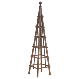 Dunkelbraunes MCW Rankgitter Q19 aus Holz, 148 cm hoch, für Kletterpflanzen.