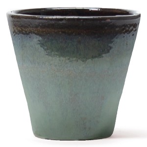 Kirschke Pflanzgefäß Madrid Magic Blue, Ø 27 cm, Terrakottatopf mit glänzender Glasur.