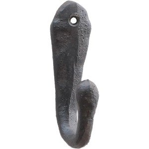 Schlichter Wandhaken aus Gusseisen, braun, 10 cm, für Gartendekoration.