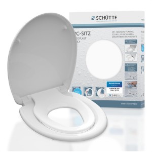 Schütte WC-Sitz Family White Duroplast mit Absenkautomatik und Kindersitz