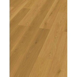 Klebe-Vinylboden Jacopo Oak in warmer Eichenoptik. Lange, breite Dielen mit authentischer Holzmaserung.