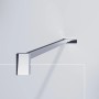 Hüppe Design Pure Seitenwand, 100x200cm, Silber matt, Detailansicht der Halterung.