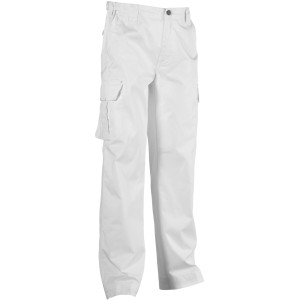 Weiße Herock Thor Arbeitshose Größe 52 mit vielen Taschen für Handwerker.