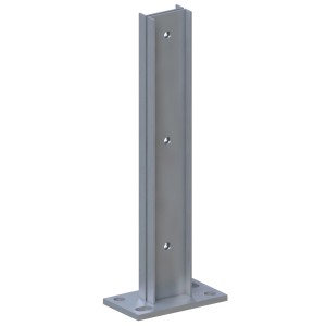 Zaun Zubehör: Stahl Träger zum Aufschrauben für WPC Zaunpfosten, feuerverzinkt.