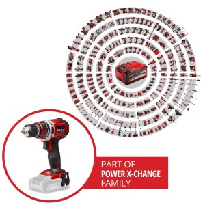Einhell Akku-Bohrschrauber TP-CD 18/50 Li Solo, rot/schwarz, mit Power X-Change Akku-System.