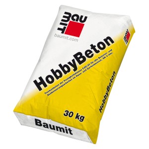 Sack Baumit Hobby Beton, 30 kg Trockenmörtel für Haus und Garten.