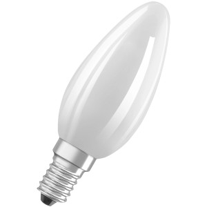 Osram E14 LED Leuchtmittel in Kerzenform, 5,5 W, warmweiß, für stimmungsvolle Beleuchtung.