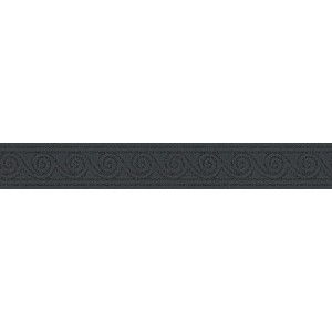 A.S. Création Borte selbstklebend Wellenmuster 5 m x 8 cm Schwarz-Metallic
