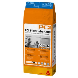 Sack PCI Flexkleber 200, 5 kg, flexibler Fliesenkleber für Wand und Boden.