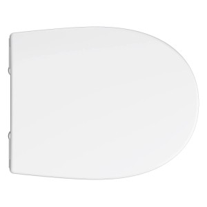 Weißer Grohe WC-Sitz Bau Keramik mit Deckel. SoftClose- und Quick Release-Funktion für Bad und WC.