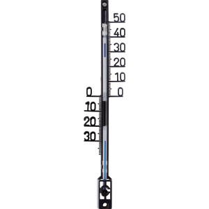 Filigranes Universal-Thermometer für Innen & Außen, Messbereich -30°C bis +50°C.