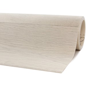 PVC-Bodenbelag Infinity in Dielenoptik Weiß, gerollt. Meterware mit 400 cm Breite.