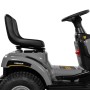 Detailansicht: Texas Premium Rasentraktor TTS98H mit Sitz und Lenkrad.