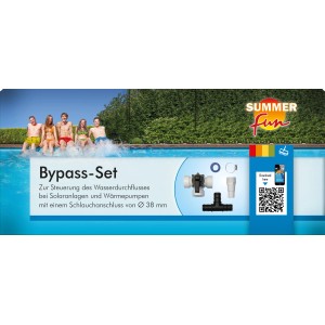 Summer Fun Bypass-System für Solarmatten und Wärmepumpen, Set mit Schlauchanschluss.