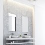 Runde, dimmbare LED-Deckenleuchte Gotland in Weiß-Nickel (15W, 2100lm) für Bad und Wohnraum.