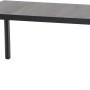 Rechteckiger, grau gewischter Siena Garden Gartentisch aus Aluminium und Keramik, 90 x 160,5 cm.