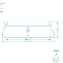Technische Zeichnung Bestway Fast Set Pool Ø 457x107 cm: Maße, Füllstand, Gewicht.