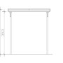 Technische Zeichnung: Skan Holz Einzelcarport Emsland, Maße und Details.