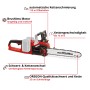 Einhell Akku-Kettensäge GP-LC 36/35 Li-Solo, rot/schwarz, mit Oregon Schwert und Kette.
