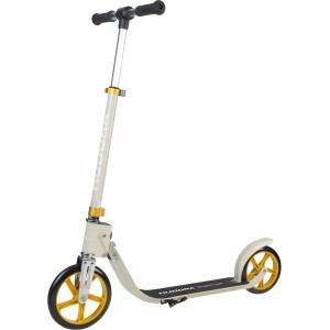 Hudora BigWheel 215 Scooter in Sand: Sportlicher Tretroller mit gelben Rädern für Kinder und Jugendliche.