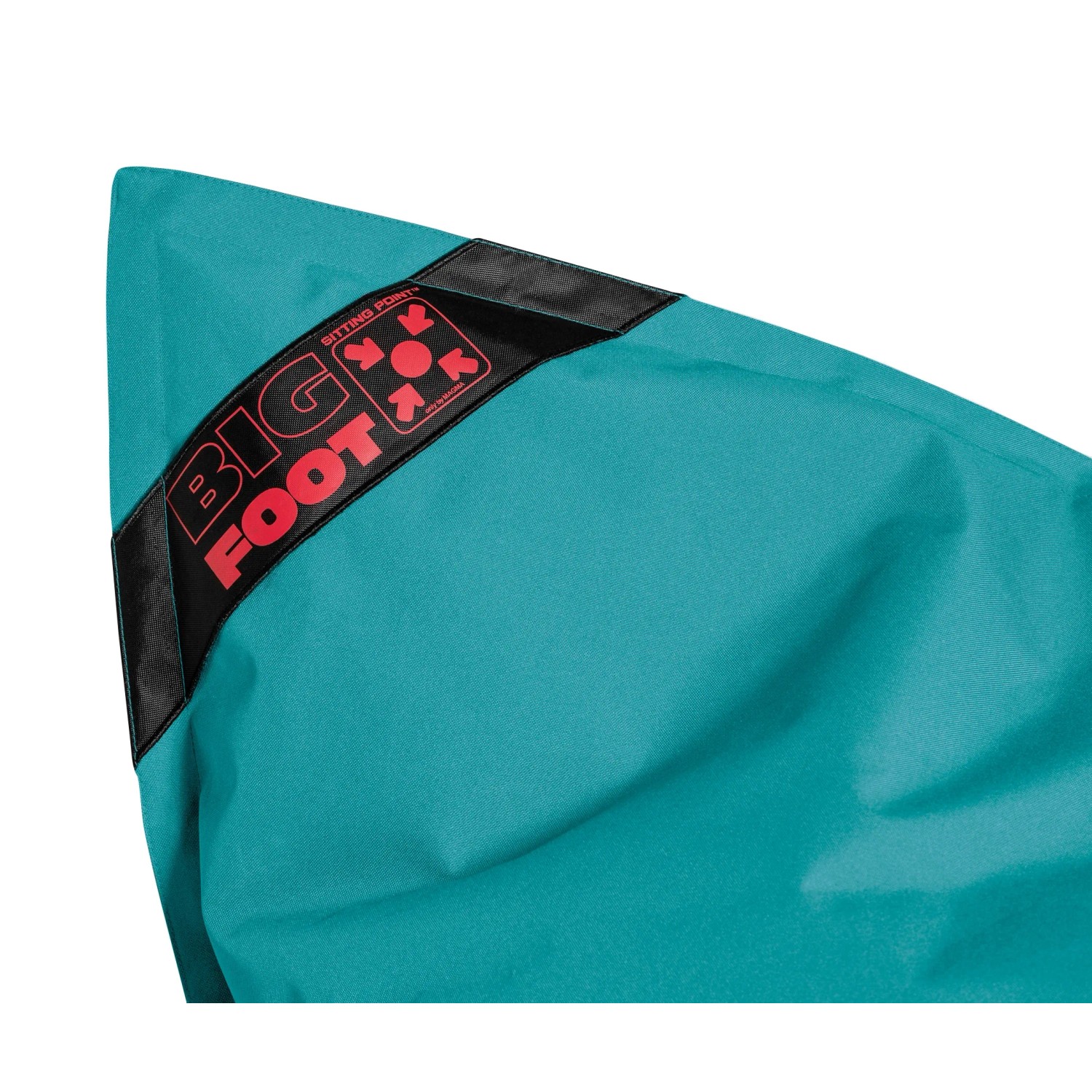 Detailansicht: Petrolfarbener Sitting Point Sitzsack Big Foot Scuba, 380 l.