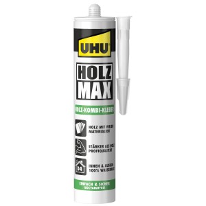 Uhu Holz Max, 380g Holz-Kombi-Kleber für innen & außen, wasserfest.