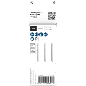 Bosch Stichsägeblätter Pro T 123 XF, 3er-Pack, für Metall, geeignet für Stichsägen.