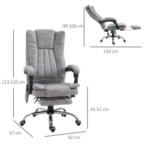 Vinsetto Massagestuhl mit Heiz- und Liegefunktion