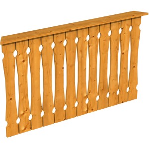 Skan Holz Brüstung Balkonschalung, 150x96cm, Fichte Eiche hell, Zubehör für Lauben & Pavillons.