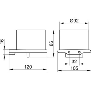 Technische Zeichnung Keuco Edition 400 Seifenspender mit Maßangaben für Montage.
