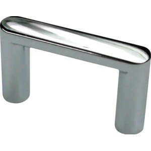 Glänzender Chrom Möbelgriff 1601 aus Metall für Schränke und Schubladen.