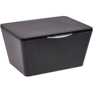 Schwarze Wenko Badbox Brasil mit Deckel, ideal zur Aufbewahrung im Bad.