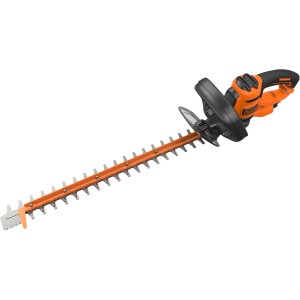 Black+Decker Elektro-Heckenschere BEHTS401, 55 cm Schwertlänge, orange-schwarz. Heckenschere für mittelgroße Hecken.