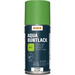 OBI Buntlack Spray RAL 6002 Laubgrün matt, 150ml Dose.